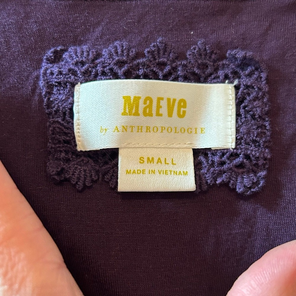 MAEVE by ANTHROPOLOGIE Paisley Dress Pink/Purple size Small - Picture 5 of 9